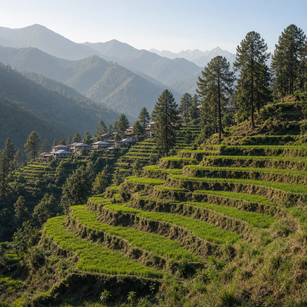 Himalayan farm terraces